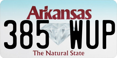 AR license plate 385WUP