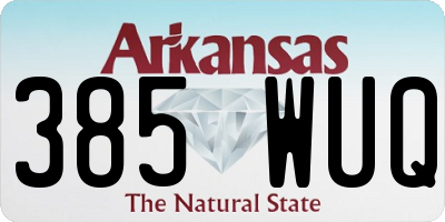 AR license plate 385WUQ