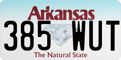 AR license plate 385WUT