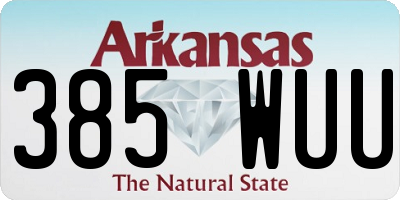 AR license plate 385WUU
