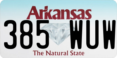 AR license plate 385WUW