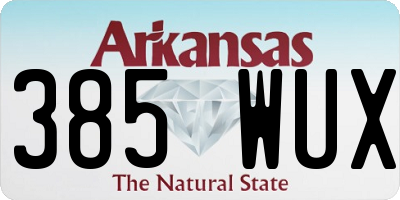 AR license plate 385WUX