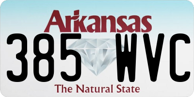 AR license plate 385WVC
