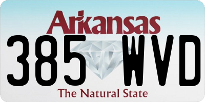 AR license plate 385WVD