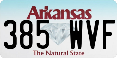 AR license plate 385WVF