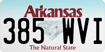 AR license plate 385WVI