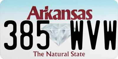 AR license plate 385WVW