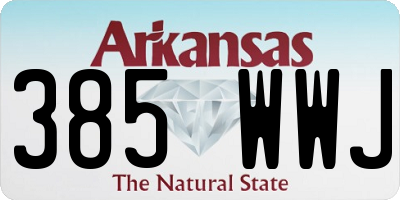 AR license plate 385WWJ