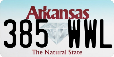 AR license plate 385WWL