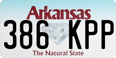 AR license plate 386KPP