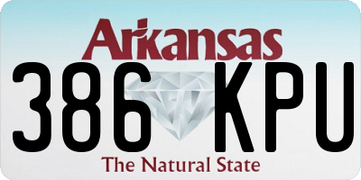 AR license plate 386KPU