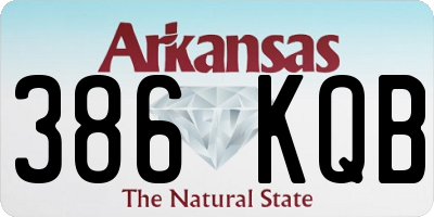 AR license plate 386KQB