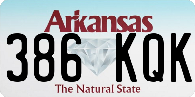 AR license plate 386KQK