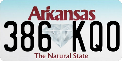 AR license plate 386KQO