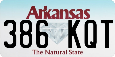 AR license plate 386KQT