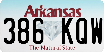 AR license plate 386KQW