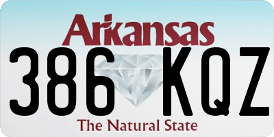 AR license plate 386KQZ