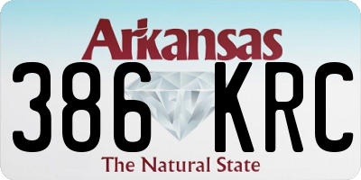 AR license plate 386KRC