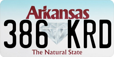 AR license plate 386KRD