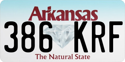 AR license plate 386KRF