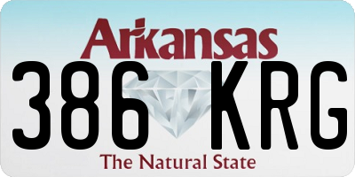 AR license plate 386KRG