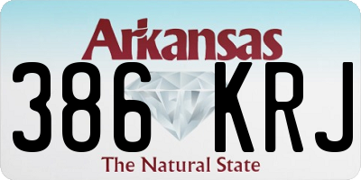 AR license plate 386KRJ