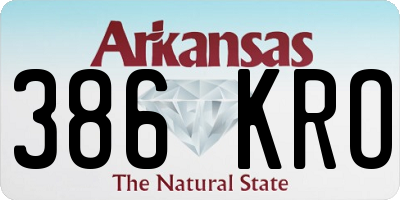 AR license plate 386KRO