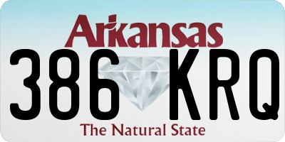 AR license plate 386KRQ