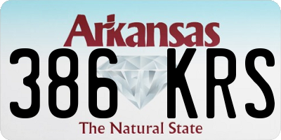 AR license plate 386KRS
