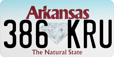 AR license plate 386KRU