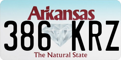 AR license plate 386KRZ