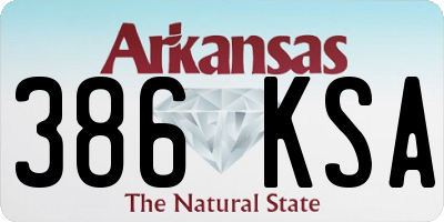 AR license plate 386KSA