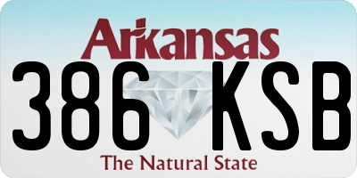 AR license plate 386KSB