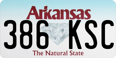 AR license plate 386KSC