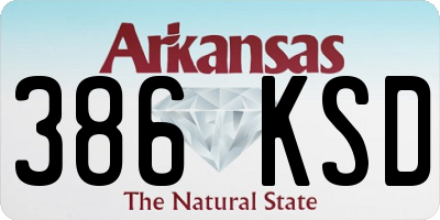AR license plate 386KSD