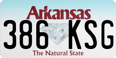 AR license plate 386KSG