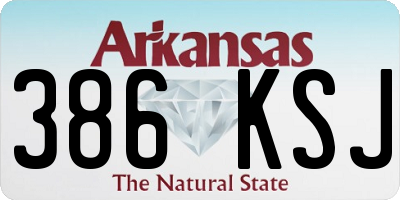 AR license plate 386KSJ