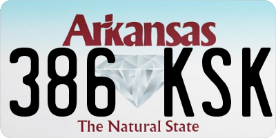 AR license plate 386KSK