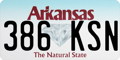 AR license plate 386KSN