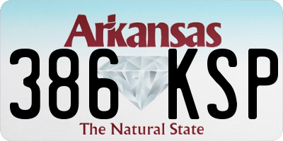 AR license plate 386KSP