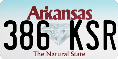 AR license plate 386KSR