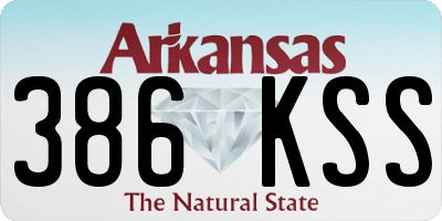 AR license plate 386KSS