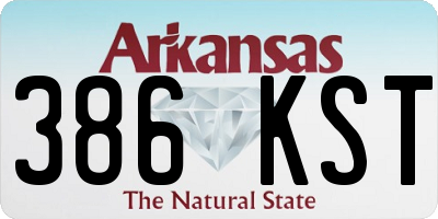 AR license plate 386KST