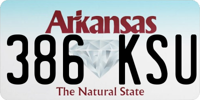 AR license plate 386KSU
