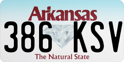 AR license plate 386KSV
