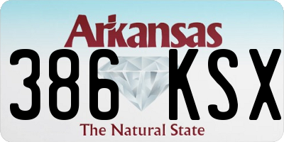 AR license plate 386KSX