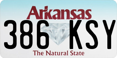 AR license plate 386KSY