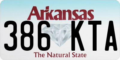 AR license plate 386KTA