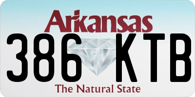 AR license plate 386KTB