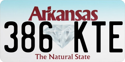 AR license plate 386KTE